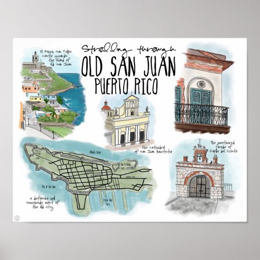 Reiseplakat: Altes San Juan Puerto Rico Poster (Vorne)