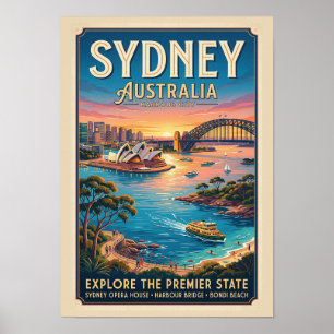 Reiseplakat Altes Sydney Australien Poster