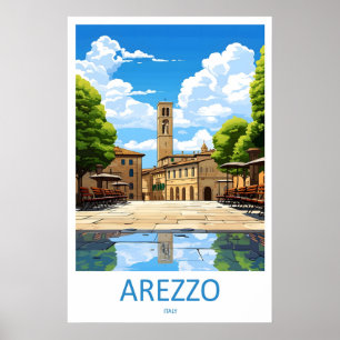 Reiseplakat Arezzo Vintage Skigebiet Nationalpark Poster