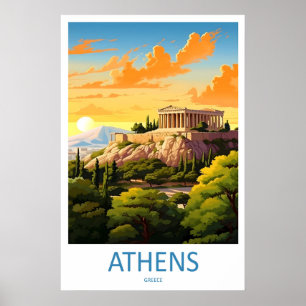 Reiseplakat Athen Park Ski Vintage National Poster