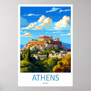 Reiseplakat Athens NationalVintage Skigebiet Poster