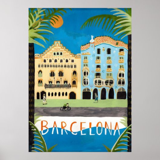 Reiseplakat, Barcelona, Spanien Poster (Vorne)