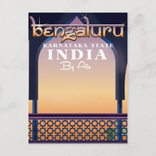 Reiseplakat Bengaluru, Indien Postkarte