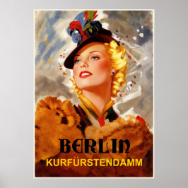 Reiseplakat Berlin Kurfürstendamm Poster