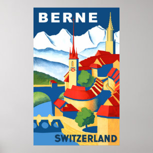 Reiseplakat Berns, die Schweiz Poster