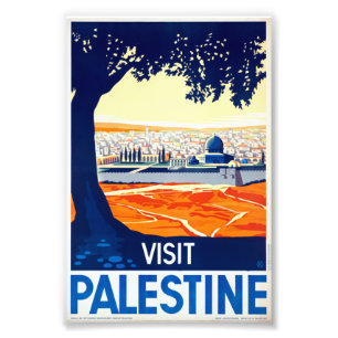 Reiseplakat Besuchen Sie Palästina Vintage Fotodruck