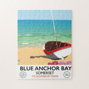 Reiseplakat Blue Anchor Bay Somerset Puzzle