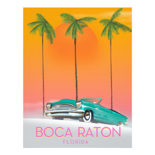 Reiseplakat Boca Raton Florida. Fotodruck