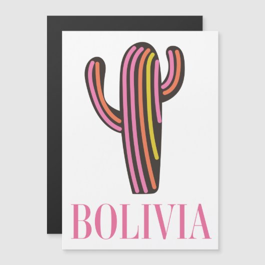 Reiseplakat Bolivien Magnetkarte (Vorne/Hinten)