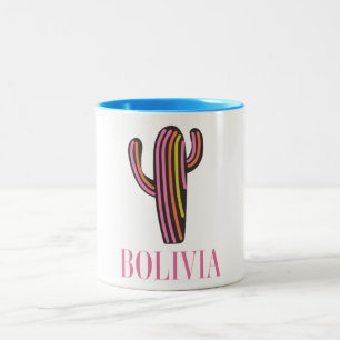 Reiseplakat Bolivien Zweifarbige Tasse