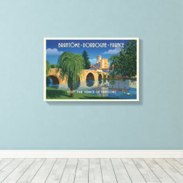 Reiseplakat Brantôme Dordogne Frankreich Vintage Leinwanddruck