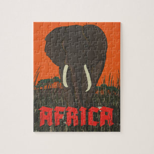Reiseplakat By Air Africa Puzzle