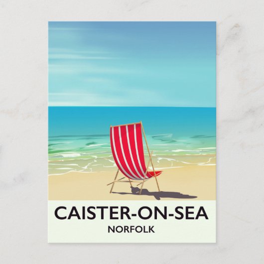 Reiseplakat "Caister on Sea" Postkarte (Vorderseite)