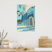 Reiseplakat Chefchaouen Marokko Poster (Küche)