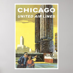 Reiseplakat Chicago Illinois Druck United Poster