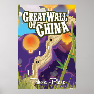 Reiseplakat Chinesische Mauer Poster