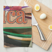 Reiseplakat Costa Rica Küchentuch (Viertel Falte)