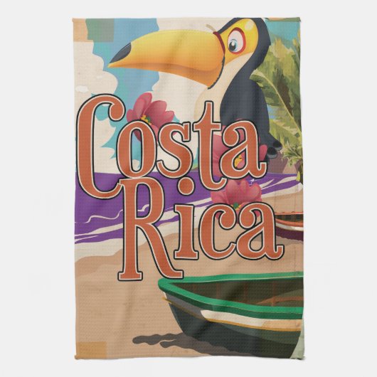 Reiseplakat Costa Rica Küchentuch (Vertikal)