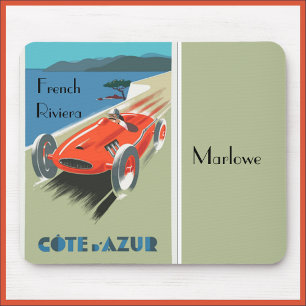 Reiseplakat Côte d'Azur im Vintage-Stil Mousepad