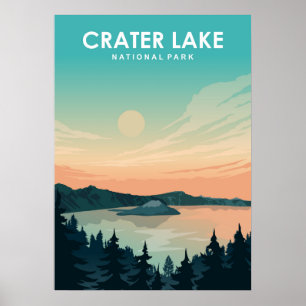 Reiseplakat Crater Lake National Park Poster