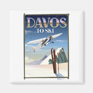 Reiseplakat Davos die Schweiz Magnet