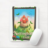 Reiseplakat der Burg Nottingham Mousepad (Mit Mouse)