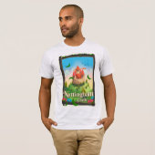Reiseplakat der Burg Nottingham T-Shirt (Vorne ganz)