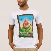 Reiseplakat der Burg Nottingham T-Shirt (Vorderseite)