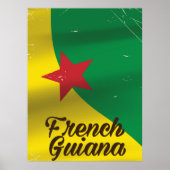 Reiseplakat der Flagge Französisch-Guayana Poster (Vorne)