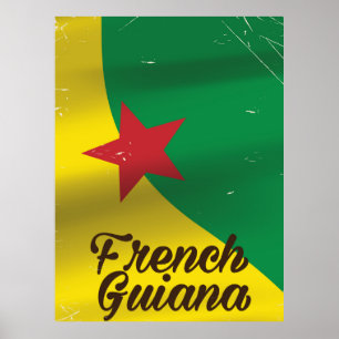 Reiseplakat der Flagge Französisch-Guayana Poster