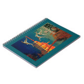 Reiseplakat der französischen Riviera # 1 Notizblock (Linke Seite)