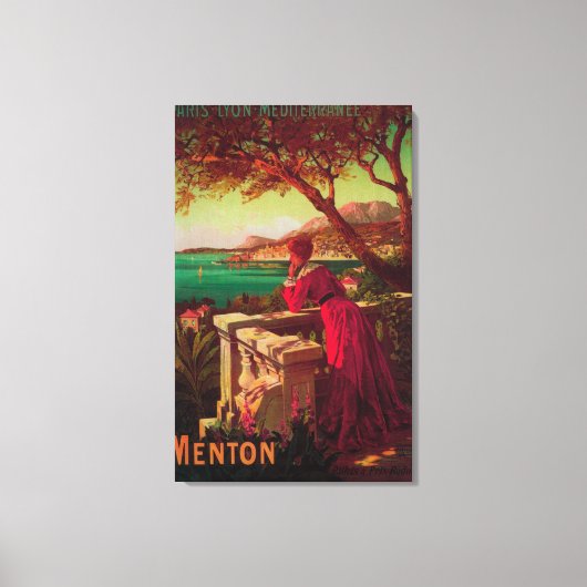 Reiseplakat der französischen Riviera Nr. 2 Leinwanddruck (Vorderseite)