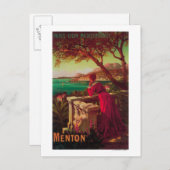 Reiseplakat der französischen Riviera Nr. 2 Postkarte (Vorne/Hinten)