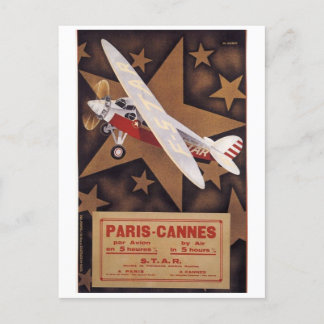 Reiseplakat der französischen STAR Airlines aus de Postkarte