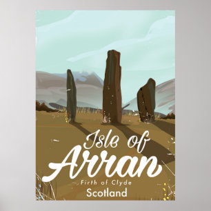 Reiseplakat der Insel Arran im Vintage-Stil Poster
