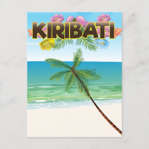 Reiseplakat der Insel Kiribati Postkarte