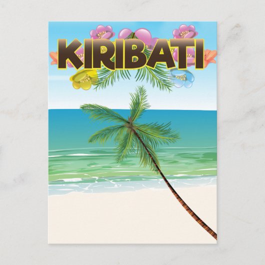 Reiseplakat der Insel Kiribati Postkarte (Vorderseite)