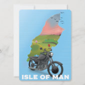 Reiseplakat der Insel Man Motorrad (Vorderseite)