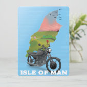 Reiseplakat der Insel Man Motorrad (Stehend Vorderseite)