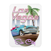 Reiseplakat der Sin City Las Vegas 1980er Magnet (Vertikal)