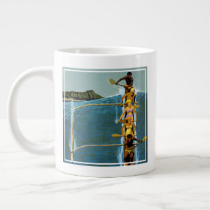 Reiseplakat der United Air Lines nach Hawaii Jumbo-Tasse