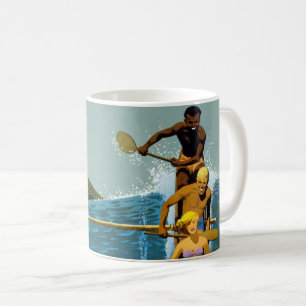 Reiseplakat der United Air Lines nach Hawaii Kaffeetasse