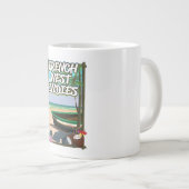 Reiseplakat des französischen Westindischen Strand Jumbo-Tasse (Vorderseite Rechts)