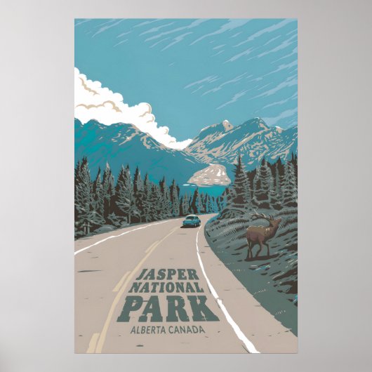 Reiseplakat des Jasper-Nationalparks Poster (Vorne)