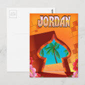 Reiseplakat des Jordan Palace Postkarte (Vorne/Hinten)