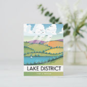 Reiseplakat des Lake District. Postkarte (Stehend Vorderseite)