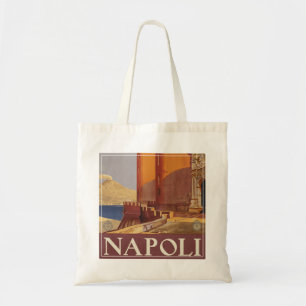 Reiseplakat des Vesuvs und der Bucht von Neapel Tragetasche