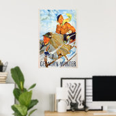 Reiseplakat Deutsche Winter Ski springen 1930er Ja Poster (Heimbüro)