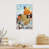 Reiseplakat Deutsche Winter Ski springen 1930er Ja Poster (Küche)