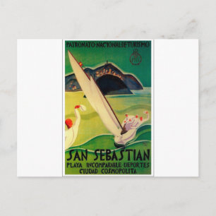 Reiseplakat Donostia San Sebastian Vintage Postkarte
